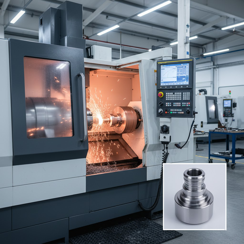 数控车床精密加工现场